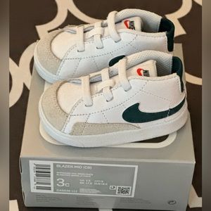 New with box Nike Blazer Mid crib shoes size 3c